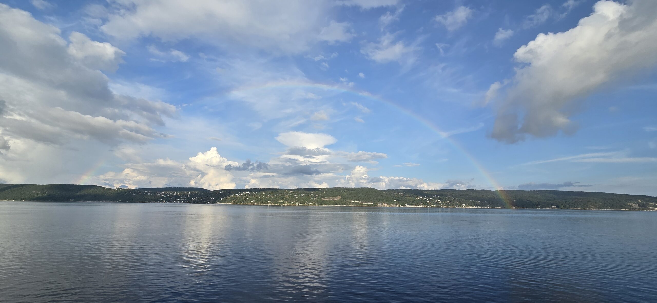 A full rainbow 🌈 as we sailed out of Oslo