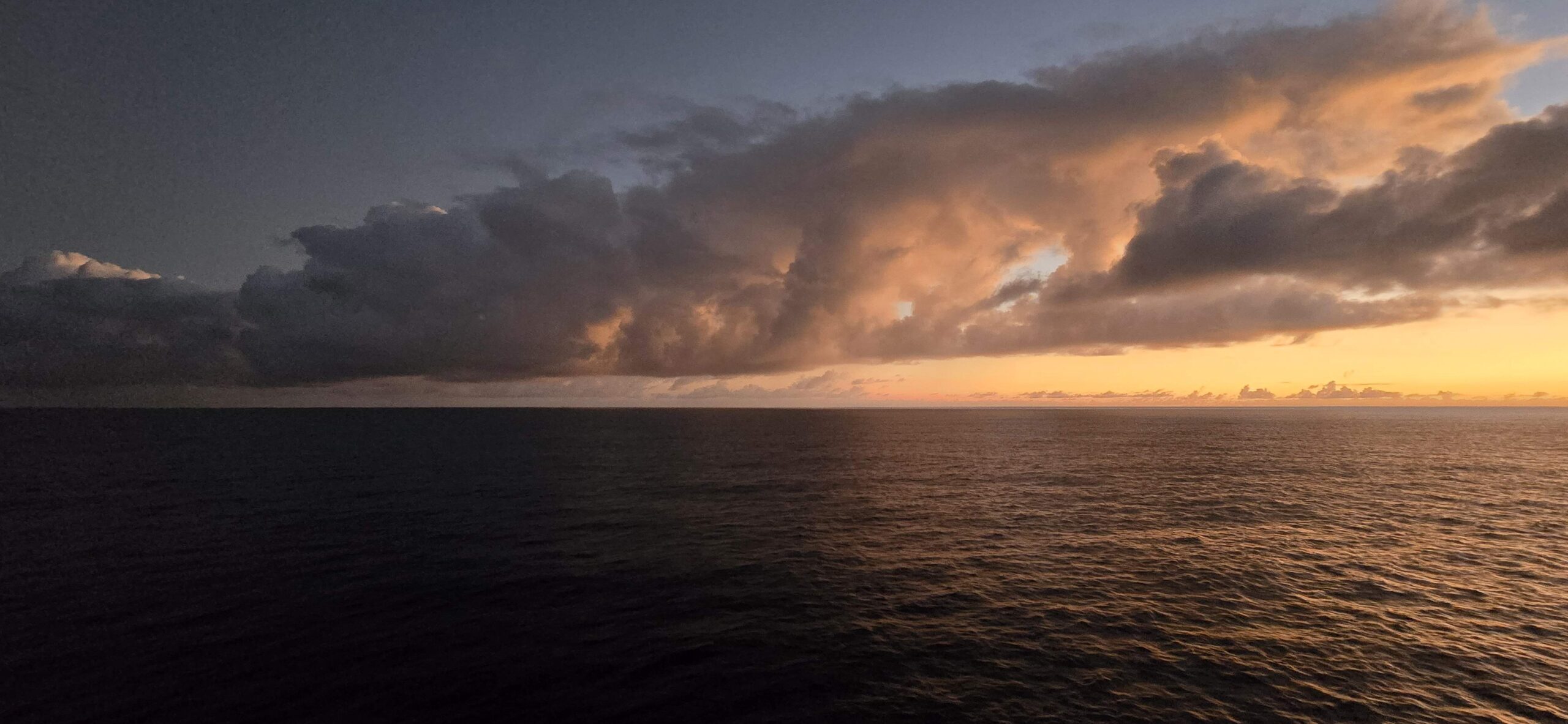 Sunrise as we sailed in to Moorea